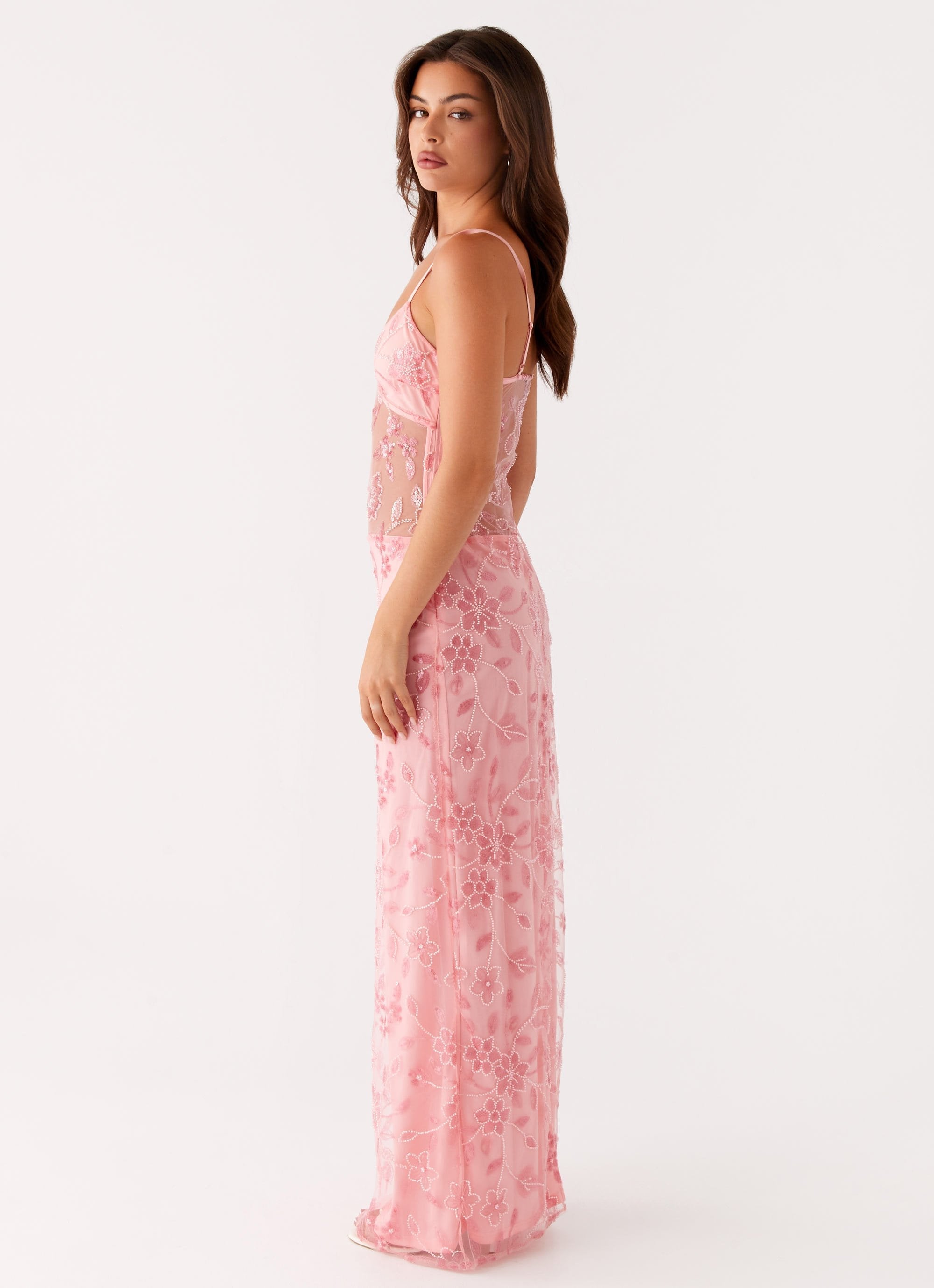 Sora Maxikleid mit Perlen