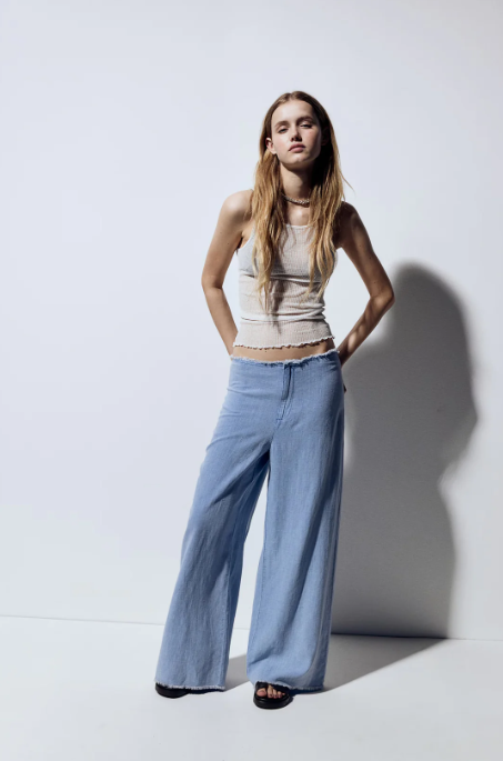 Hose aus Leinenmischung