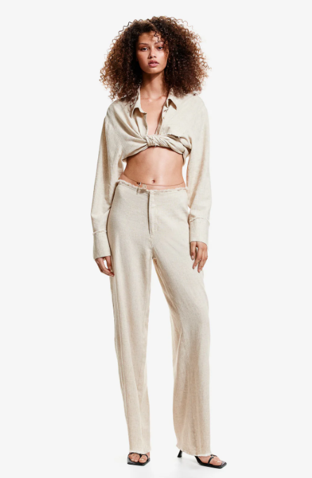 Hose aus Leinenmischung