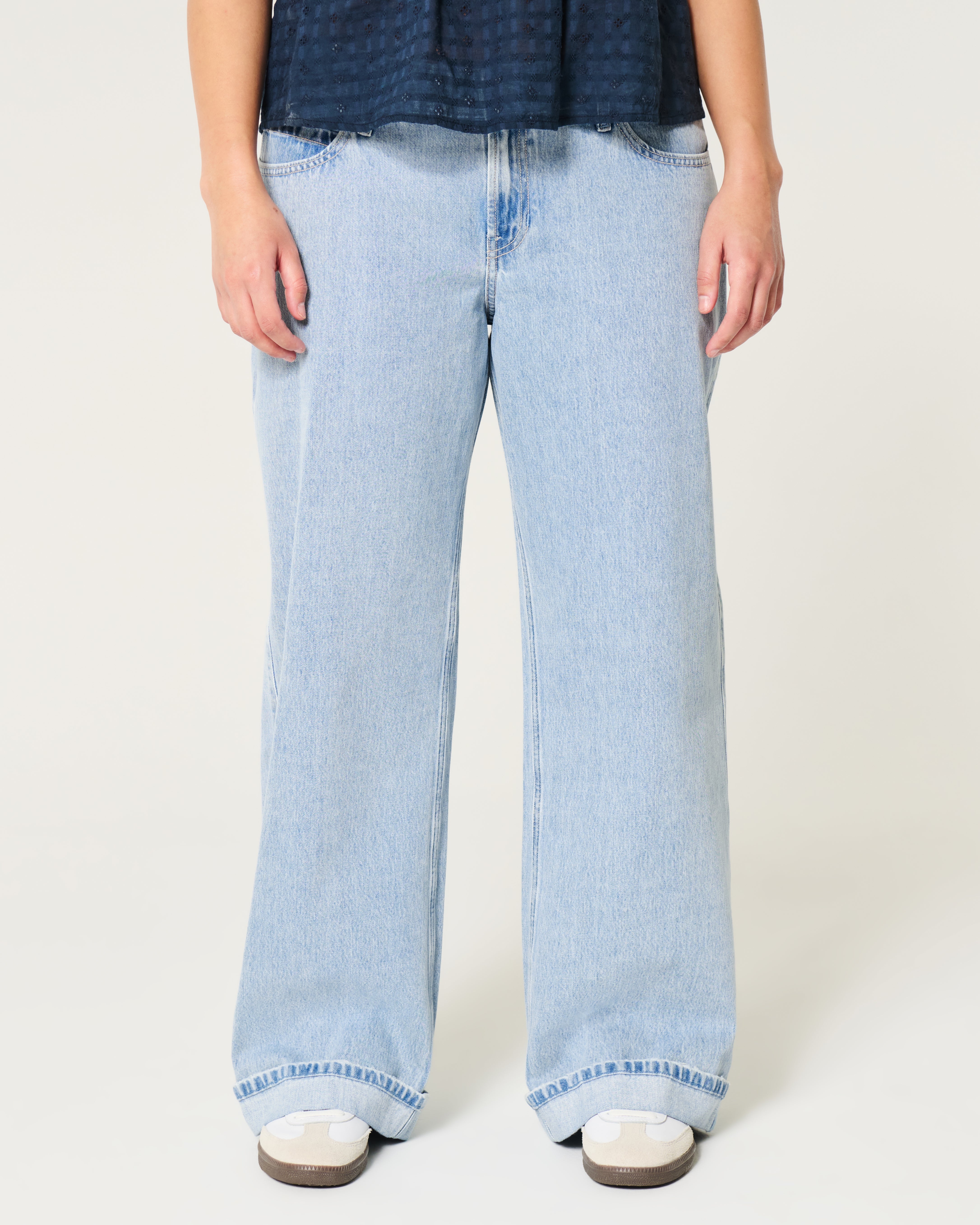 Tief sitzende Baggy-Jeans
