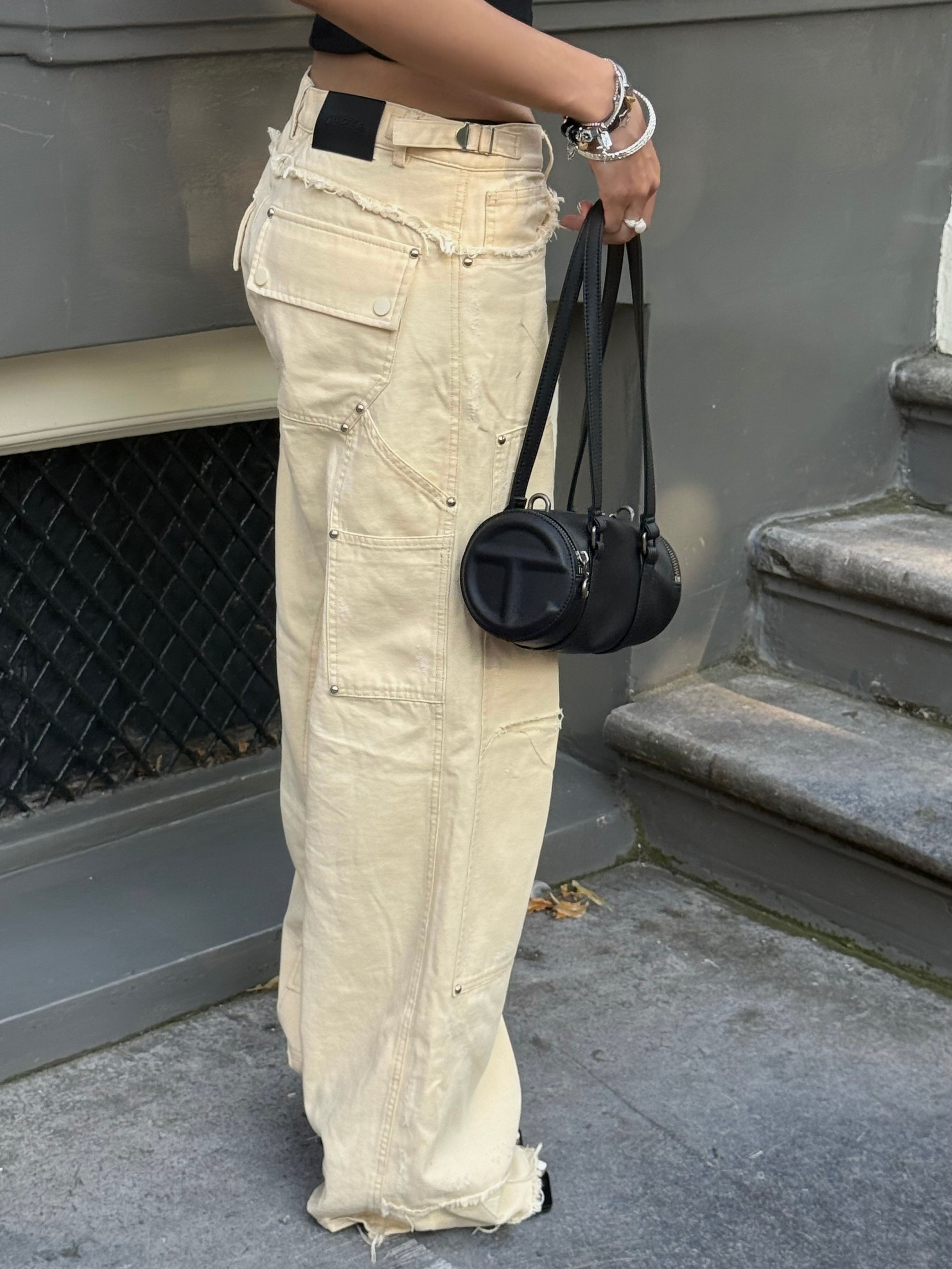 White cream pants