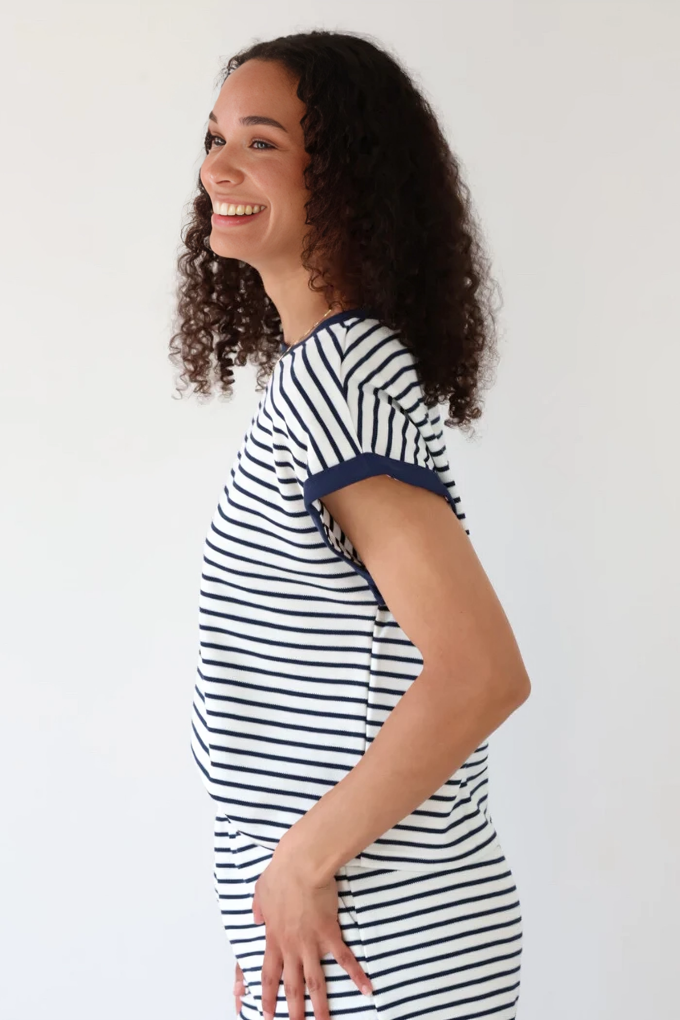 Gestreiftes Pyjama-Set