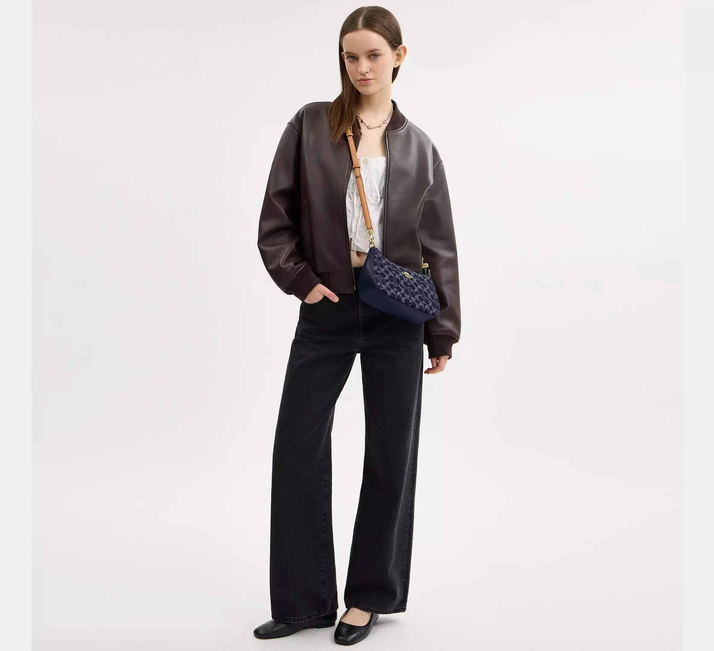 Teri Denim Schultertasche