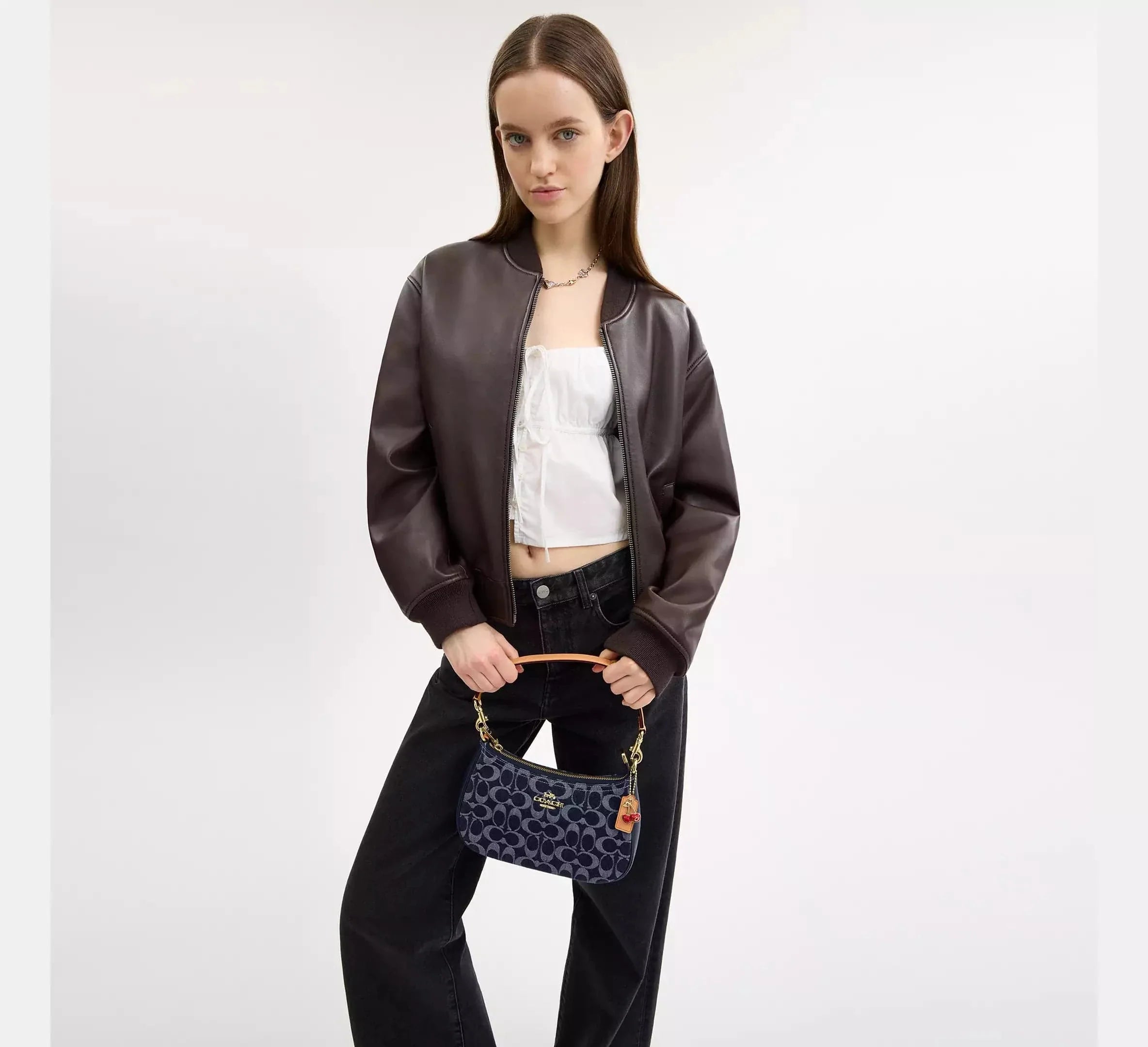 Teri Denim Schultertasche